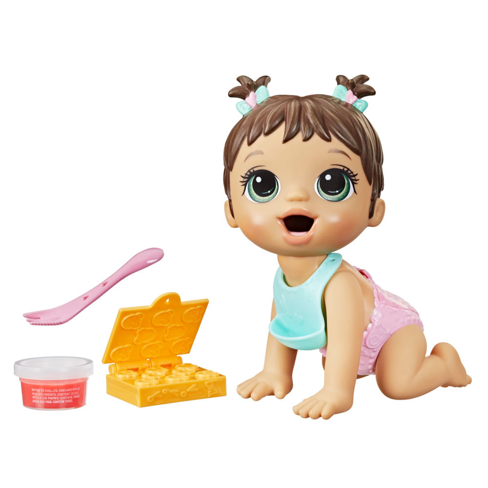 Muñeca Baby Alive Bebé Hora de Comer Castaña