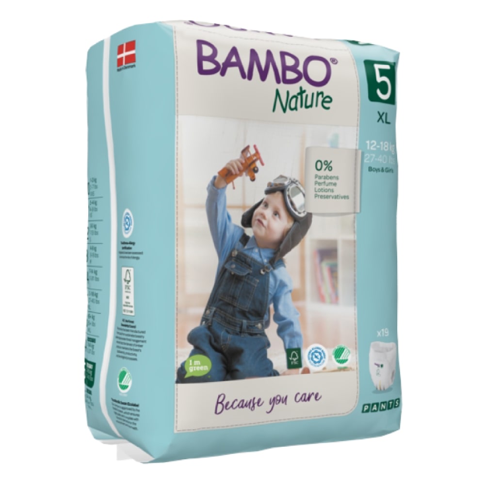 Pañales Tipo Pants Bambo Nature Talla XL 19un