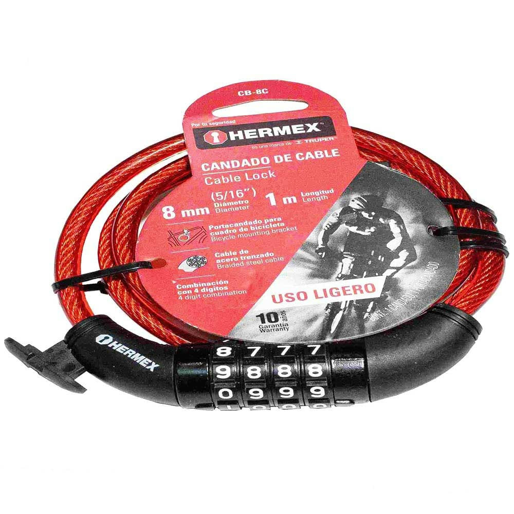 Candado de Cable Hermex Uso Ligero