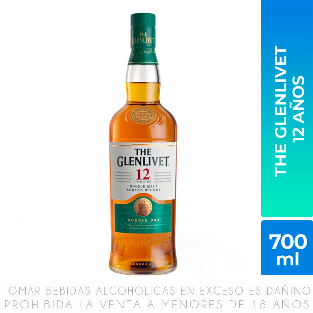 Whisky The Glenlivet 12 Años Botella 700ml