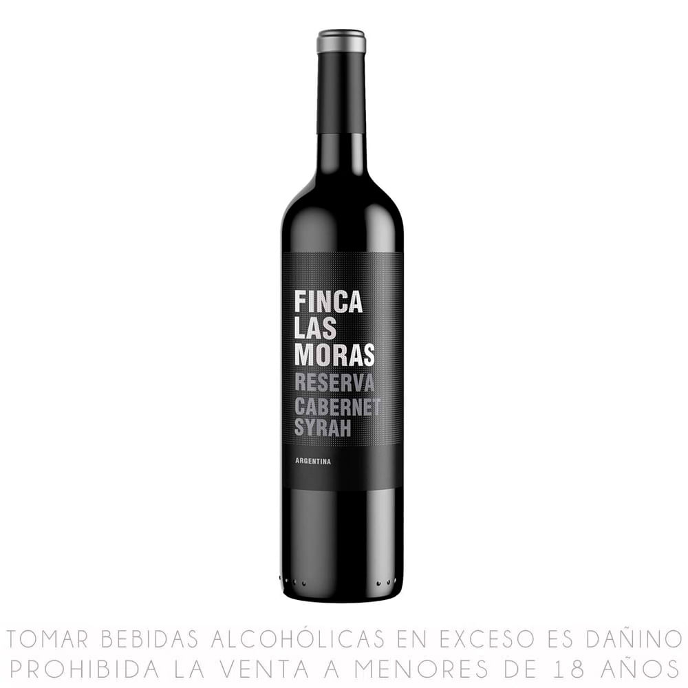 Vino Tinto Cabernet Sauvignon Syrah Finca Las Moras Botella 750ml