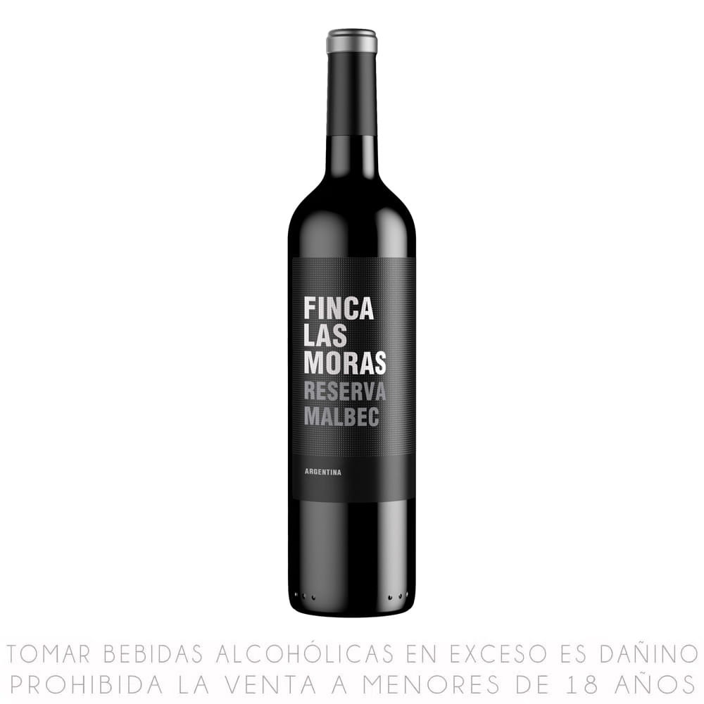 Vino Tinto Malbec Reserva Finca Las Moras Botella 750ml