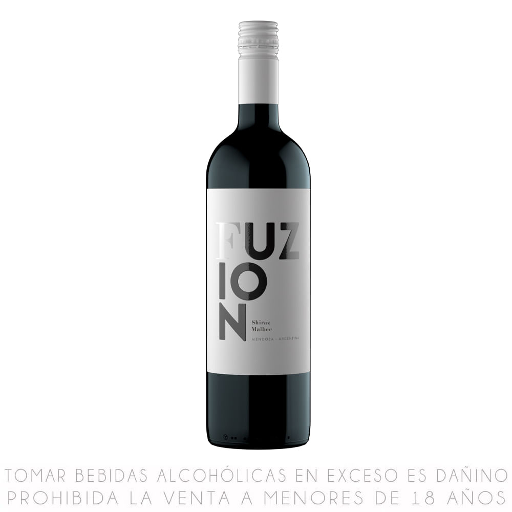 Vino Tinto Shiraz Malbec Fuzion Botella 750ml