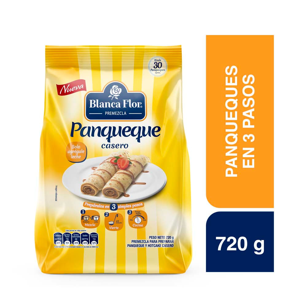 Mezcla Blanca Flor Panqueque Casero 720g