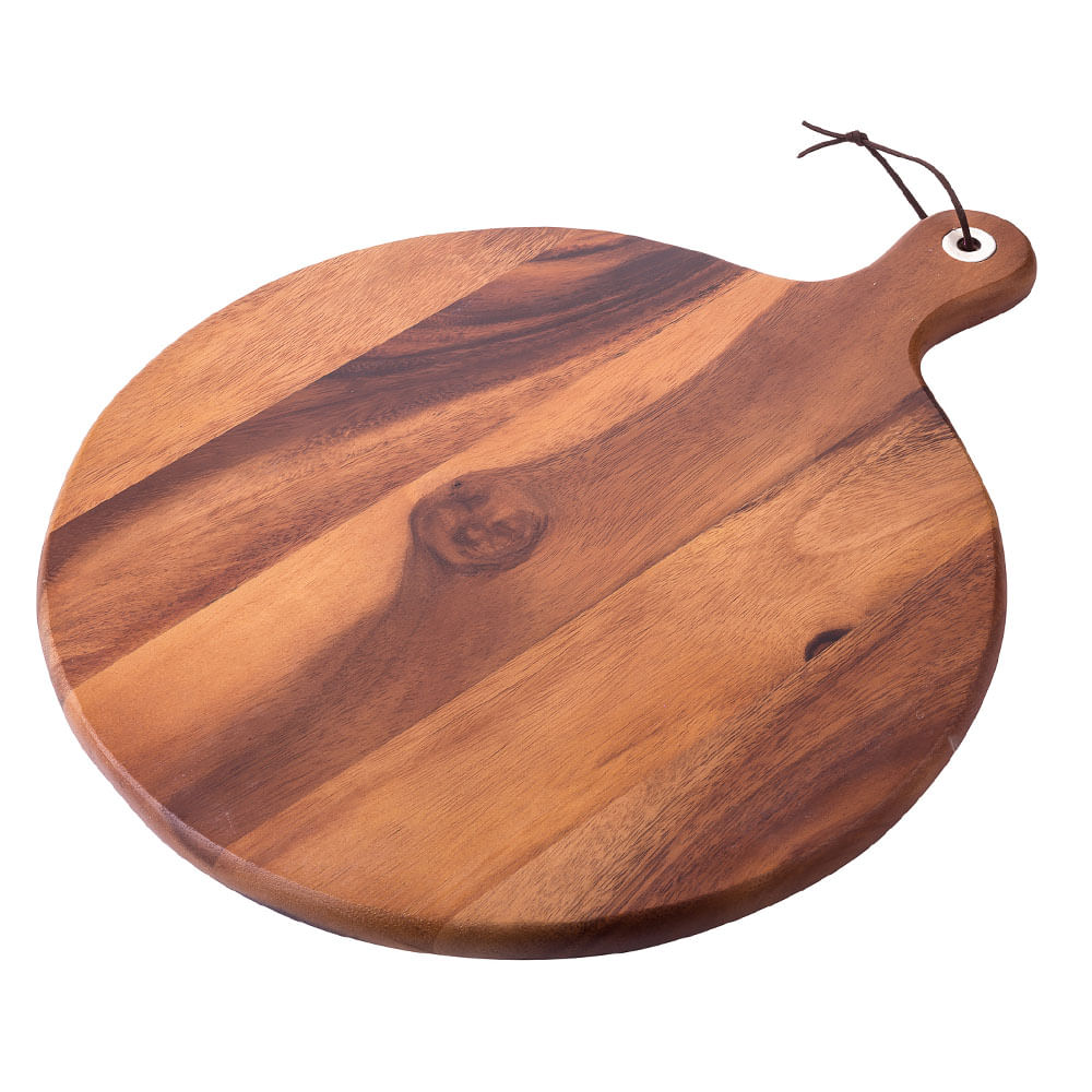 Tabla Krea con Mango Redonda Acacia