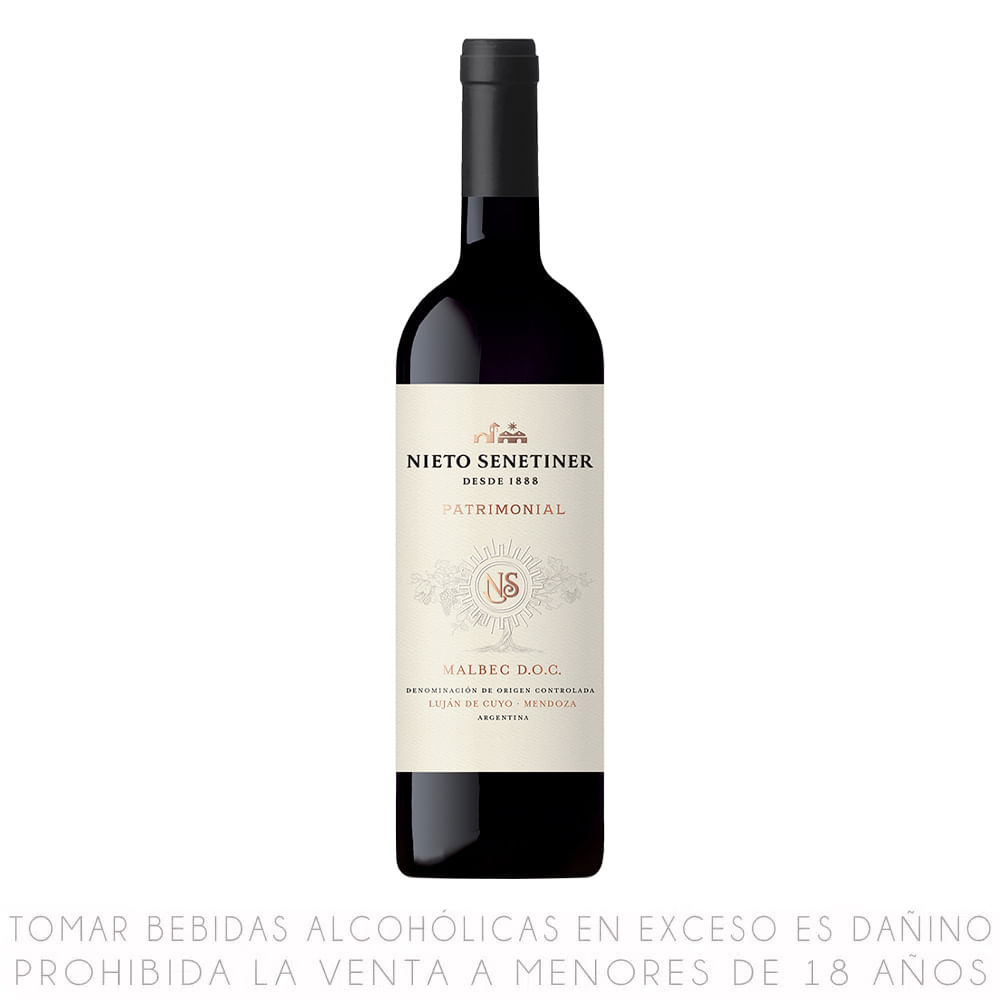 Vino Tinto Malbec Nieto Senetiner Patrimonial Botella 750ml