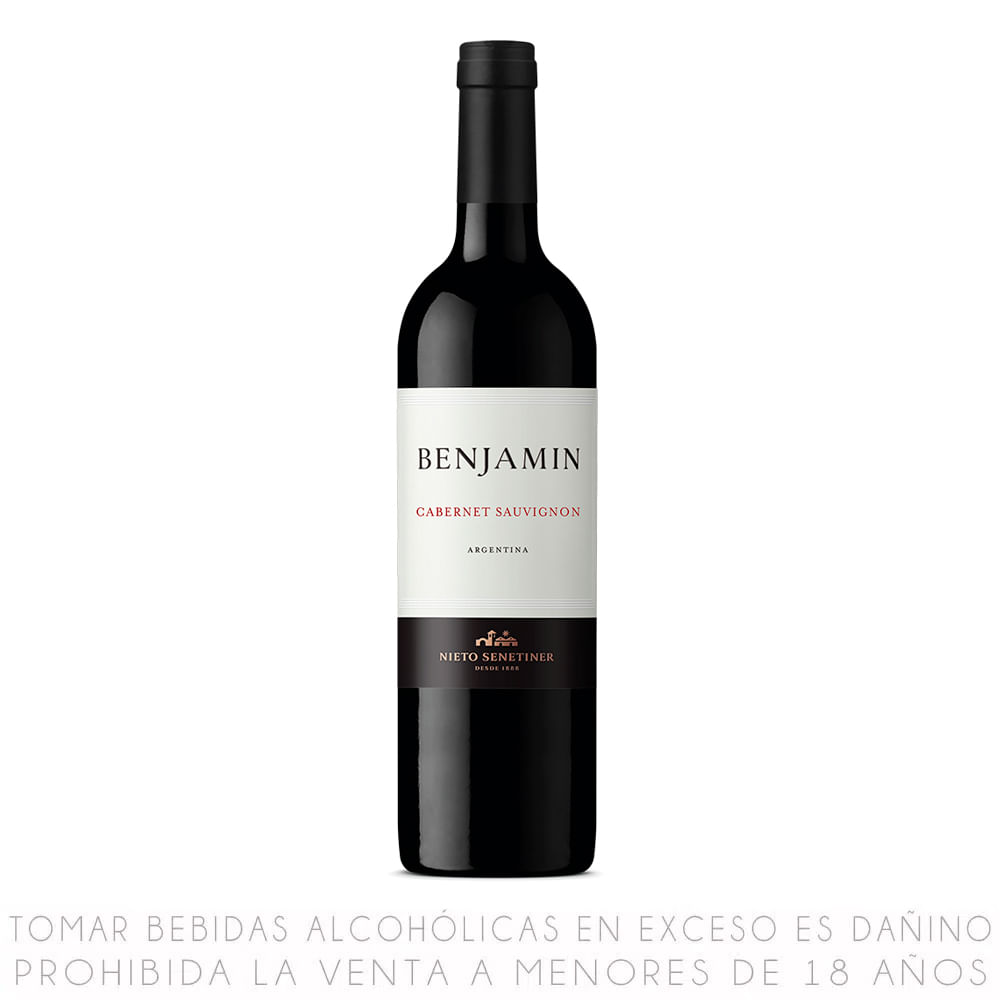 Vino Tinto Cabernet Sauvignon Benjamín Nieto Senetiner Botella 750ml