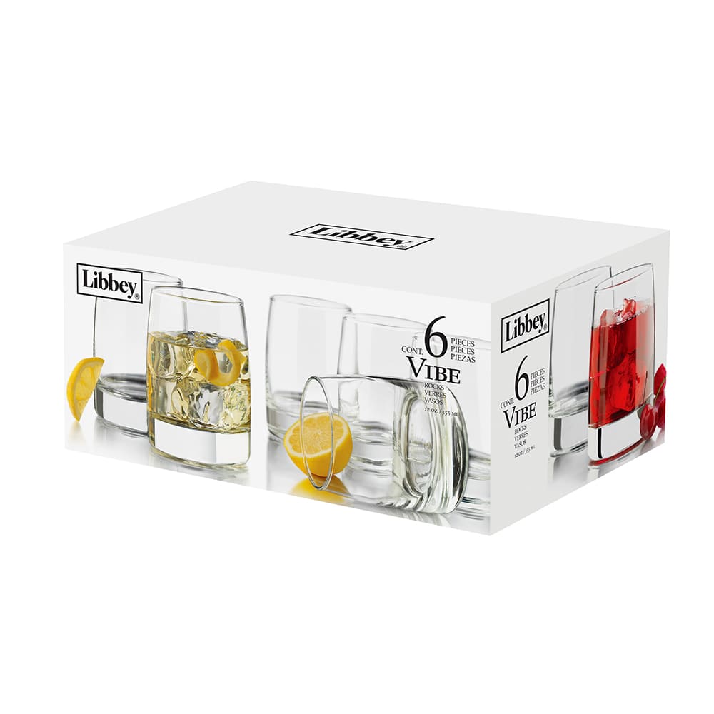 Vasos Old Fashioned Libbey Vibe 6 Piezas 355 ml