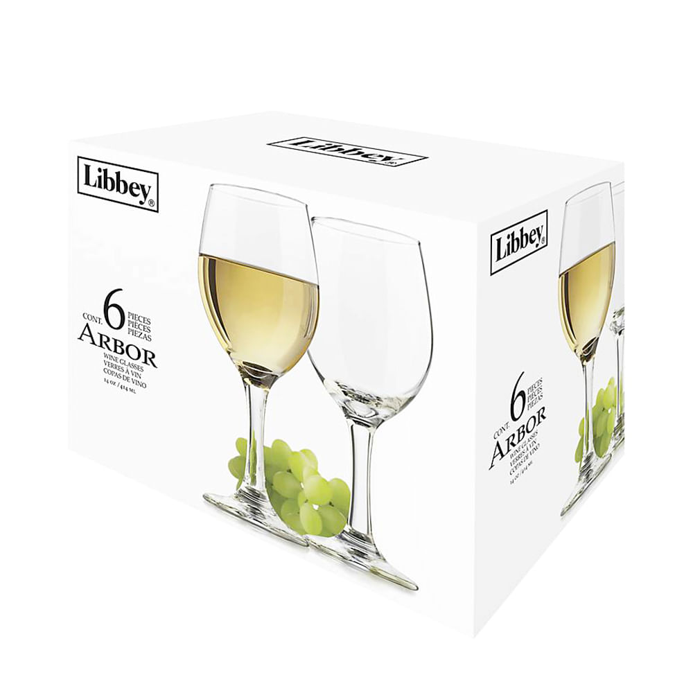 Copas de Vino Libbey Arbor 6 Piezas 414 ml