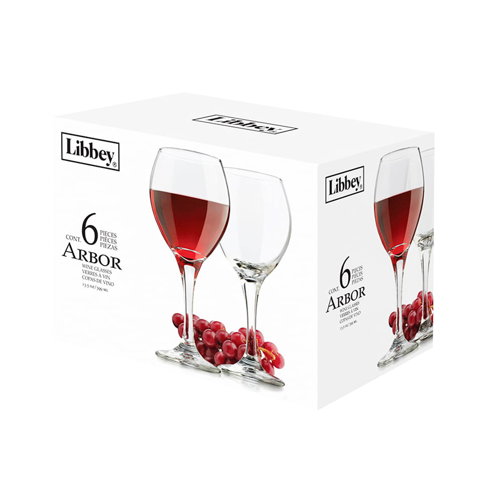 Copas de Vino Libbey Arbor 6 Piezas 399 ml