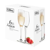 Copas Largas Para Champage Libbey Arbor 6 Piezas 170 ml
