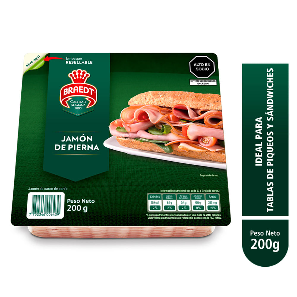 Jamón de Pierna Braedt 200g