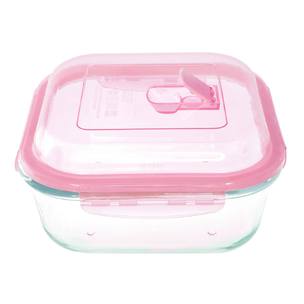 Contenedor Hermético Krea Vidrio Cuadrado 500ml