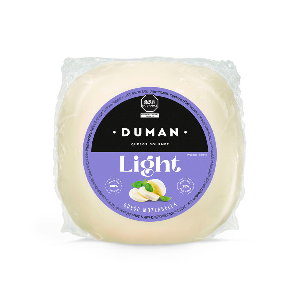 Queso Mozzarella Light Duman Bola 200g