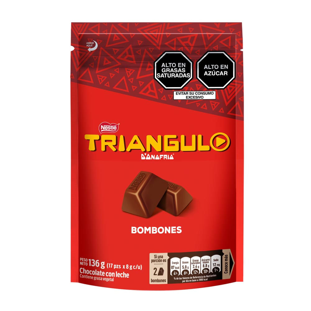 Bombones de Chocolate con Leche Triángulo 136g