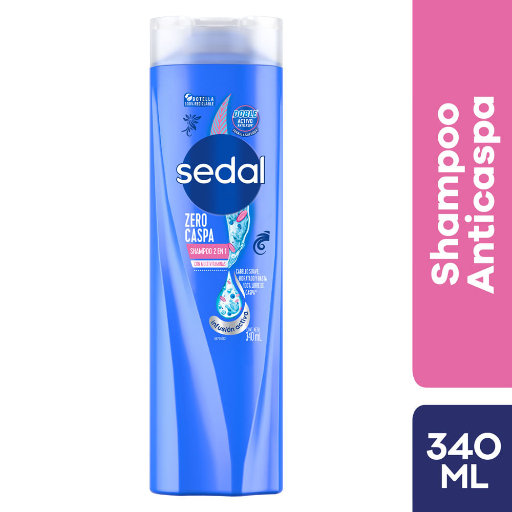 Shampoo 2 en 1 Sedal Zero Caspa 340ml