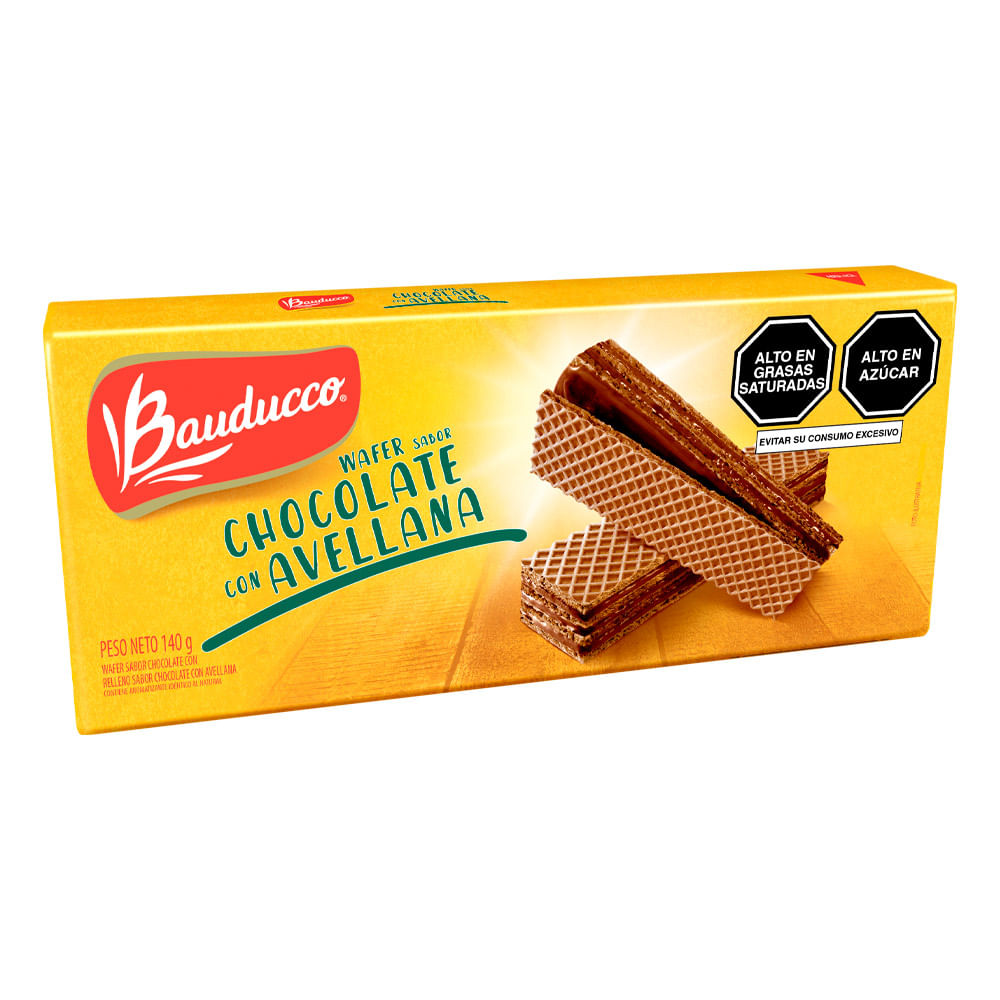Wafers Bauducco Sabor Chocolate con Avellana 140g