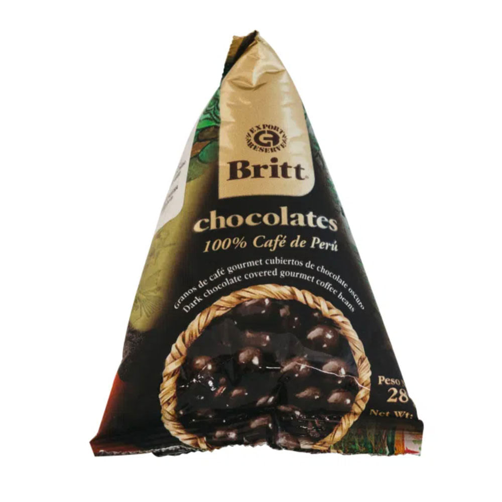 Chocolate Relleno con Granos de Café Britt 28g