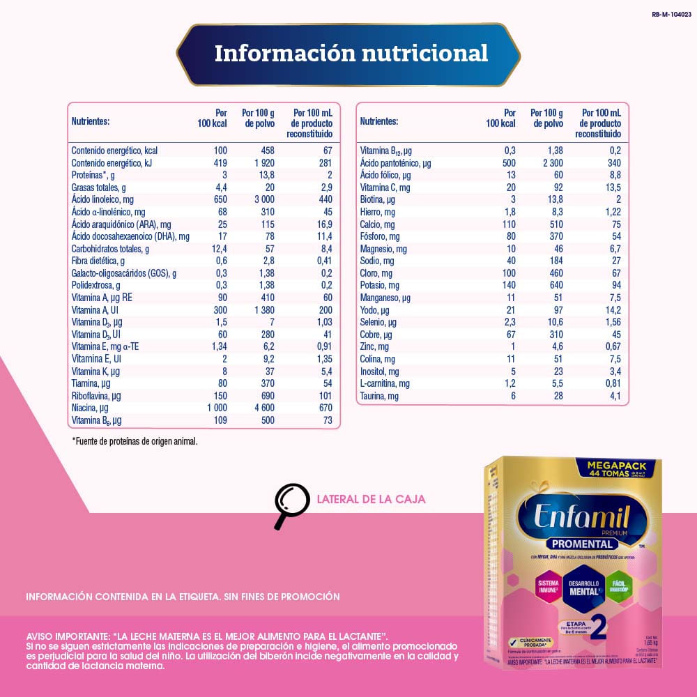 Fórmula Infantil Enfamil Promental Etapa 2 165kg Metroapp 4388