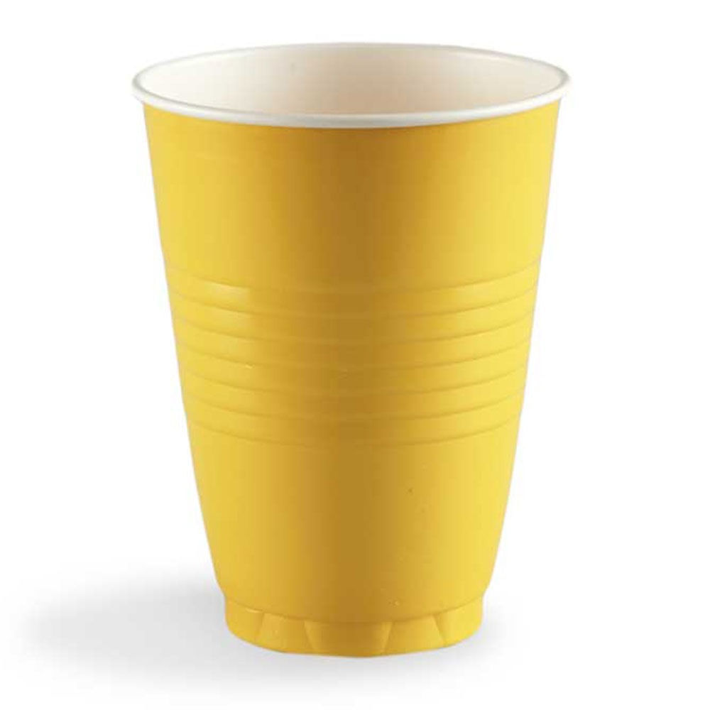 Vaso Descartable 355ml Darnel 12un Amarillo