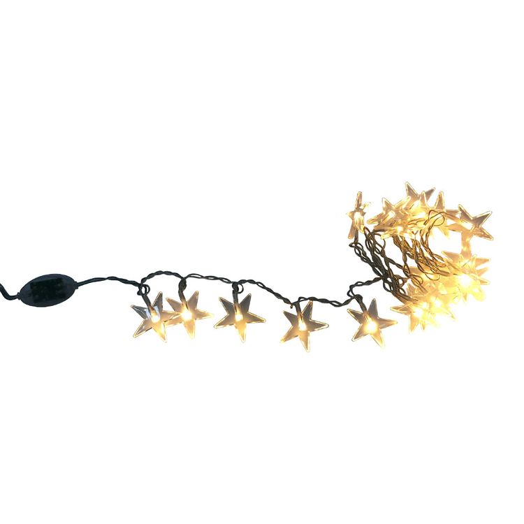 Luces Krea Led Estrellas Blancas Navidad 20un Wong