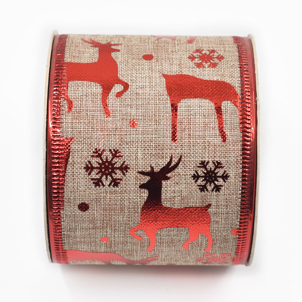 Cinta Guinda Colección Krea Bosque Encantado Navidad Wong