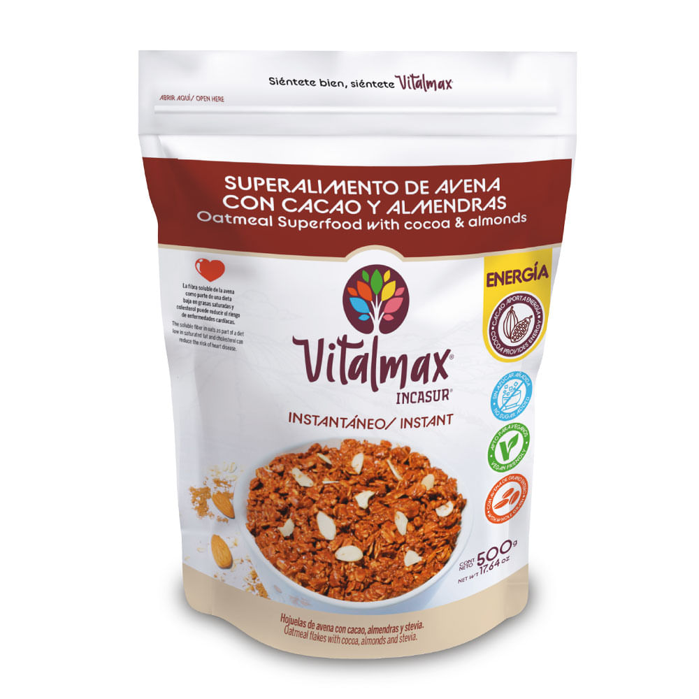 Avena Cacao y Almendras Vitalmax Incasur 500g