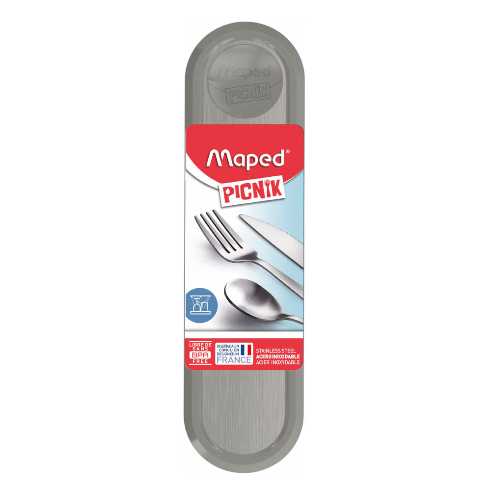 Estuche de Cubiertos Maped Gris