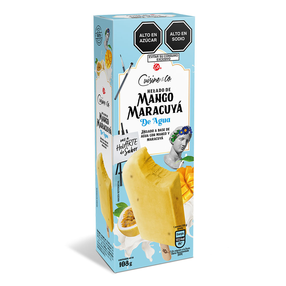 Paleta de Helado Cuisine & Co Mango Maracuyá 108g