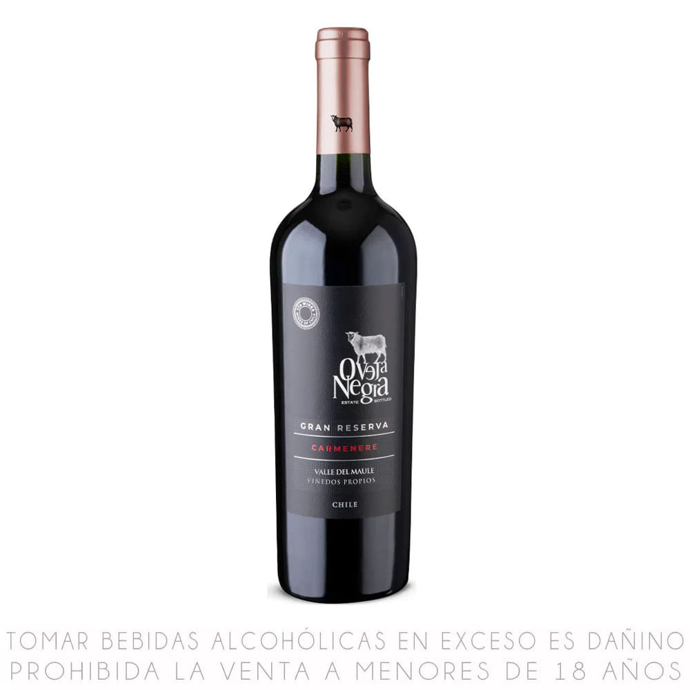 Vino Tinto Oveja Negra Gran Reserva Carménère Botella 750ml