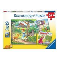 Rompecabezas 3x49 Piezas Ravensburger Princesas de Cuento
