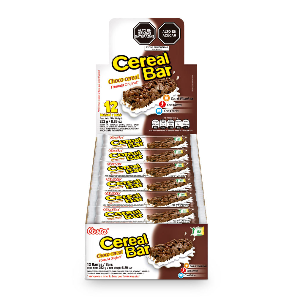 Cereal Bar 12un Display Costa Choco