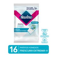 Pañitos Húmedos Intimos Nosotras Frescura Extrema Hierbabuena 16un