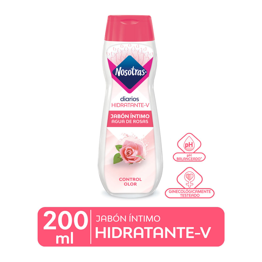 Jabón Intimo Nosotras Hidratante V Agua De Rosas 200ml Metroapp 4172