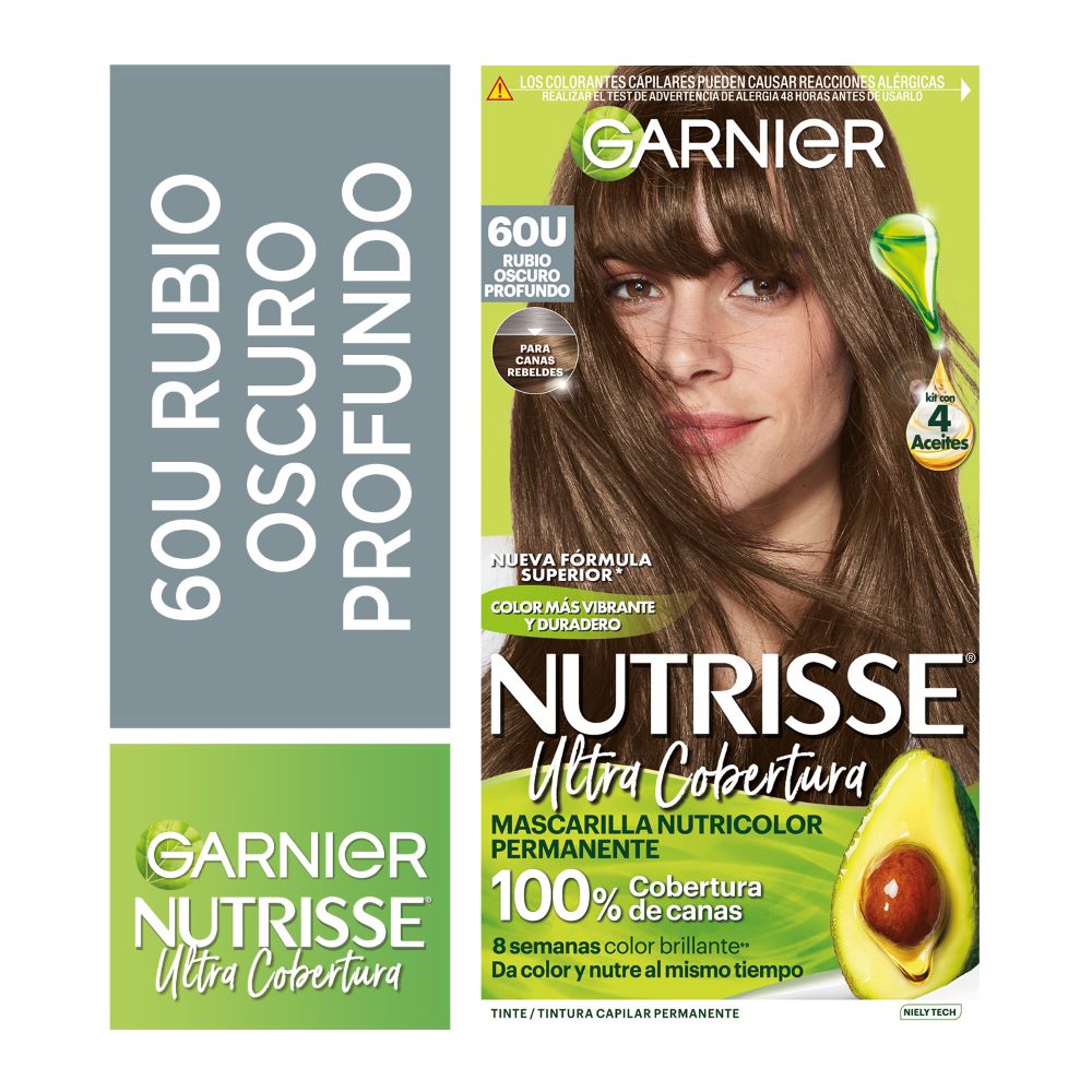 Tinte para Cabello Ultra Cobertura 60U Rubio Oscuro Profundo Caja 157 ml