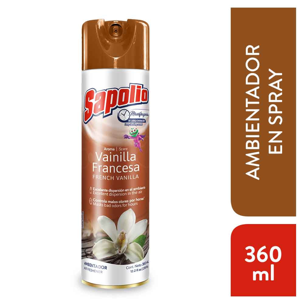 Ambientador en Aerosol Sapolio Vainilla Francesa 360ml