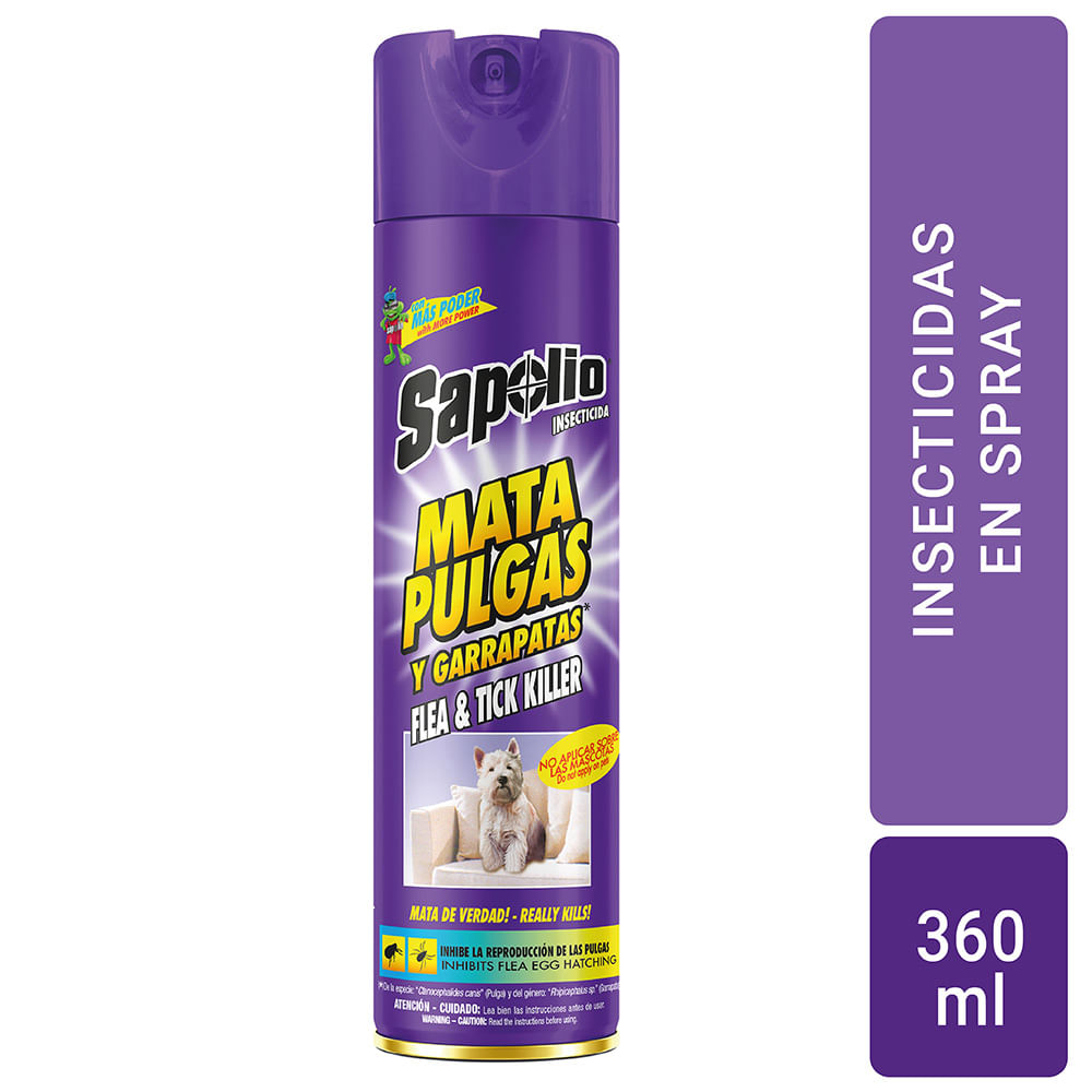 Insecticida Sapolio Mata Pulgas y Garrapatas 360ml