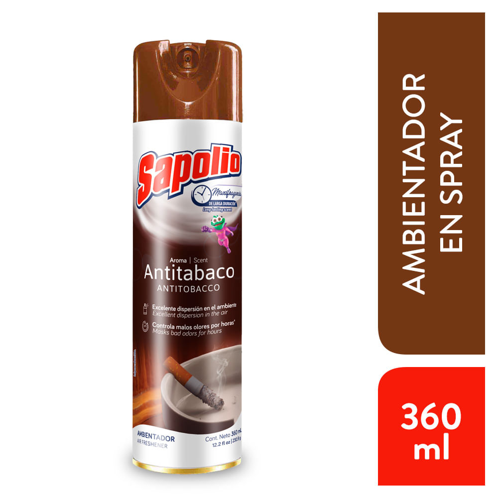 Ambientador en Aerosol Sapolio Antitabaco 360ml
