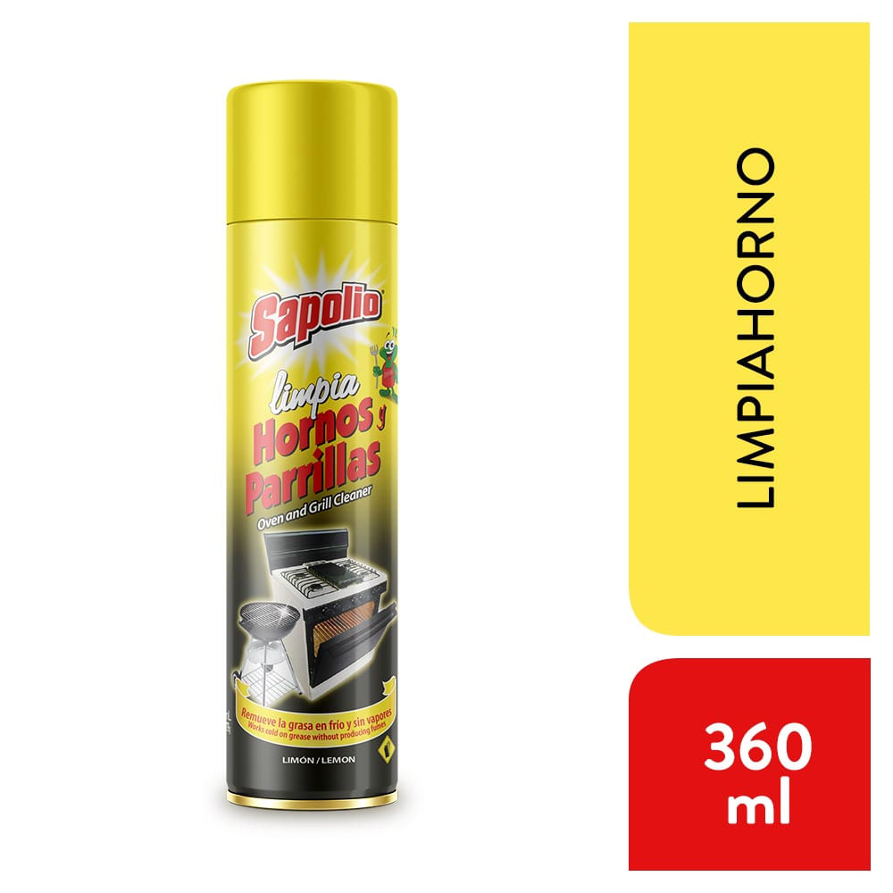 Limpiador de Hornos y Parrillas Sapolio Aroma Limón 360ml