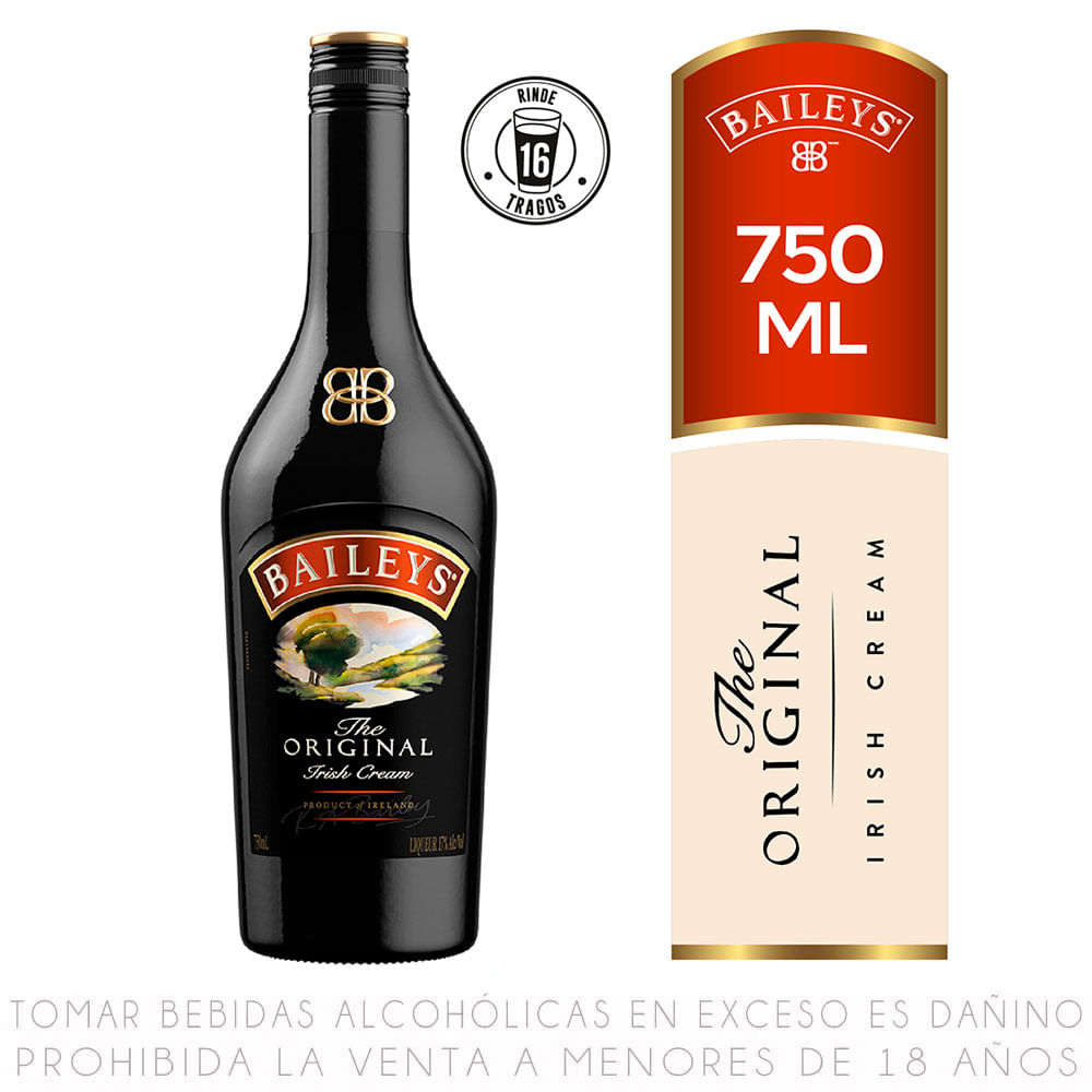 Crema de Licor Baileys Original Irish Cream Botella 750ml