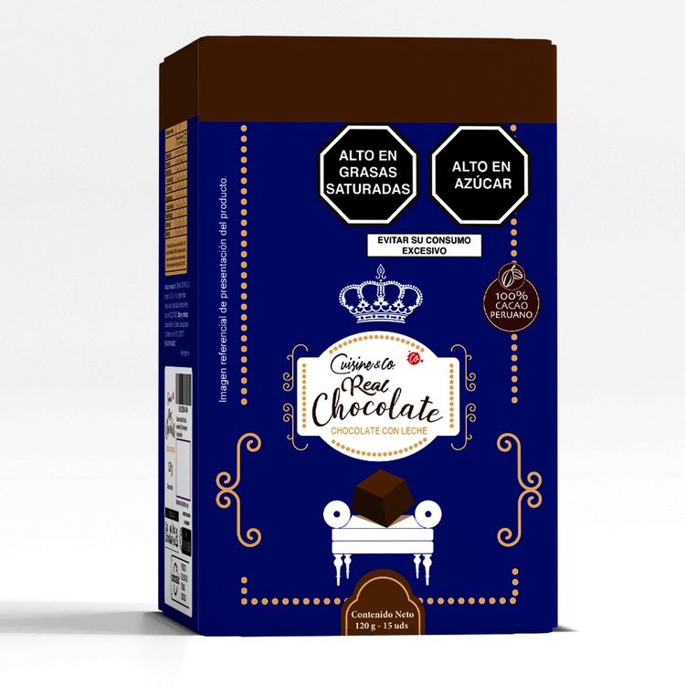 Chocolate con Leche Cuisine & Co Real Chocolate 15un Wong