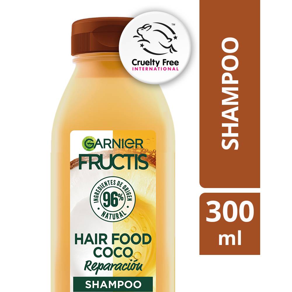 Shampoo Fructis Hair Food Coco Reparación 300ml