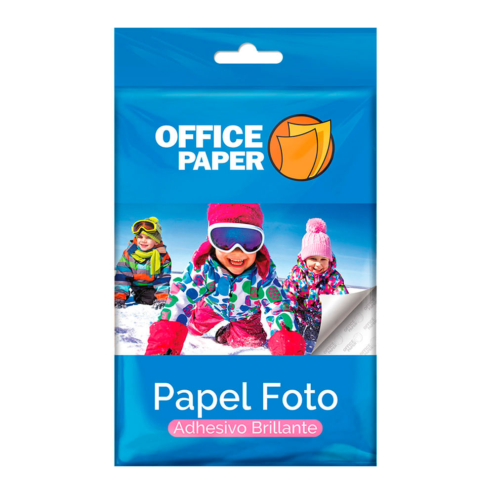 Papel Foto Office Paper Adherente Brillante 120g 20 Hojas A4