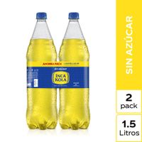 Twopack Gaseosa Inca Kola Sin Azúcar Botella 1.5L