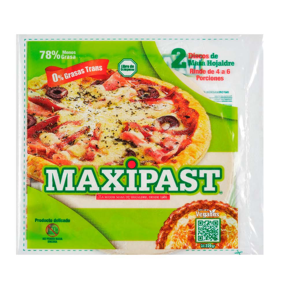 Masa Hojaldre para Pizza Maxipast 2un