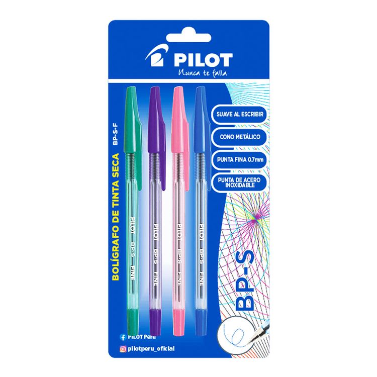 Boligrafo-Pilot-Colores-BP-S-F-4un-1-351637512 Boligrafo-Pilot-Colores-BP-S-F-4un-1-351637512