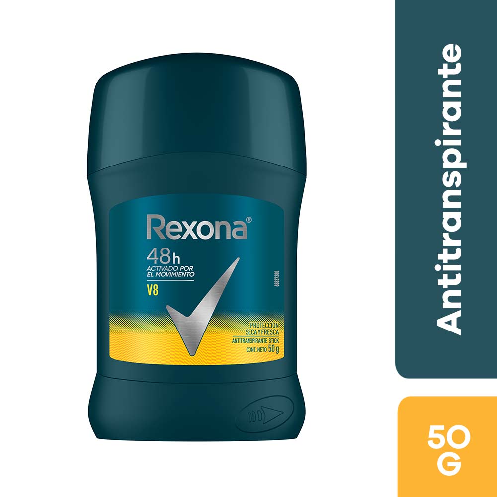Antitranspirante en Barra Rexona Men V8 50g