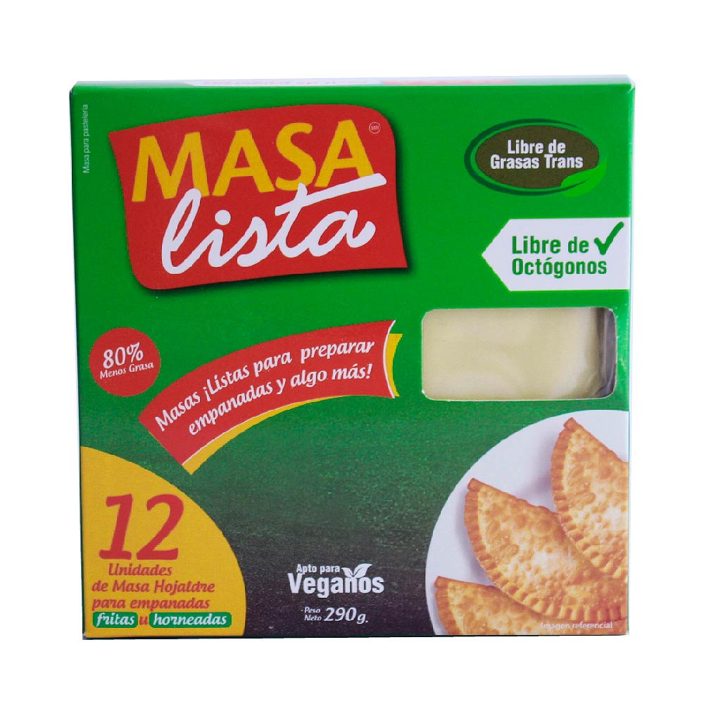 Masa Hojadre para Empanadas 12cm Masa 12un