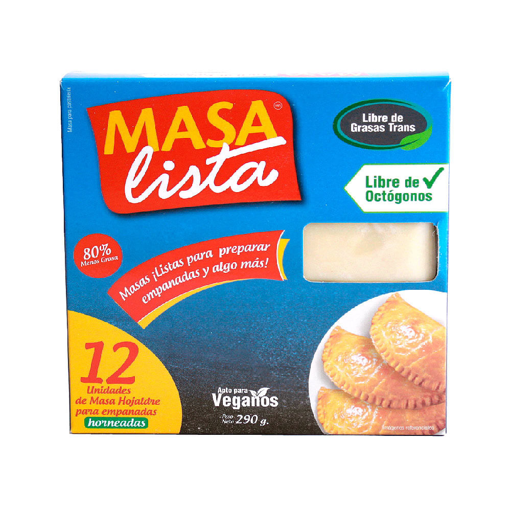 Masa Empanada para Hornear MASA LISTA Caja 290g