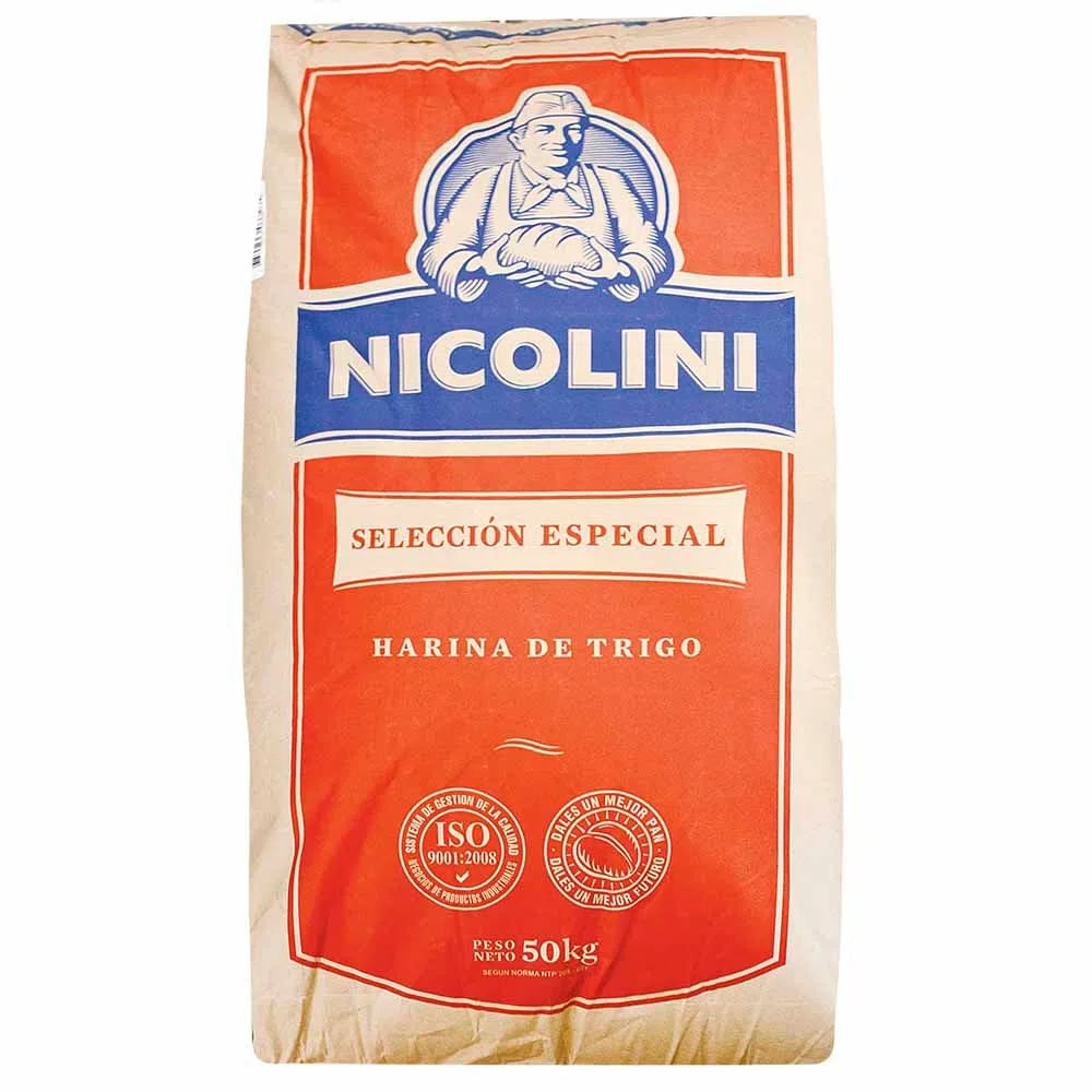 Harina De Trigo Nicolini Selección Especial 50kg Metroapp 0545